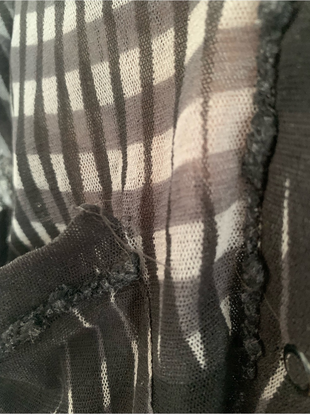 Jean Paul Gaultier Vintage AW 2001 Greta Garbo Print Sheer Mesh Snap button top - Picture 8 of 8